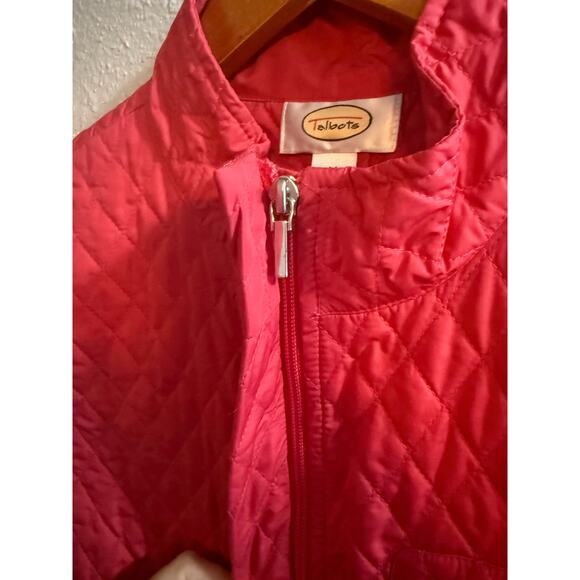 Talbots Womens Red/Pink Quilted Vest Size Medium - Picture 3 of 7
